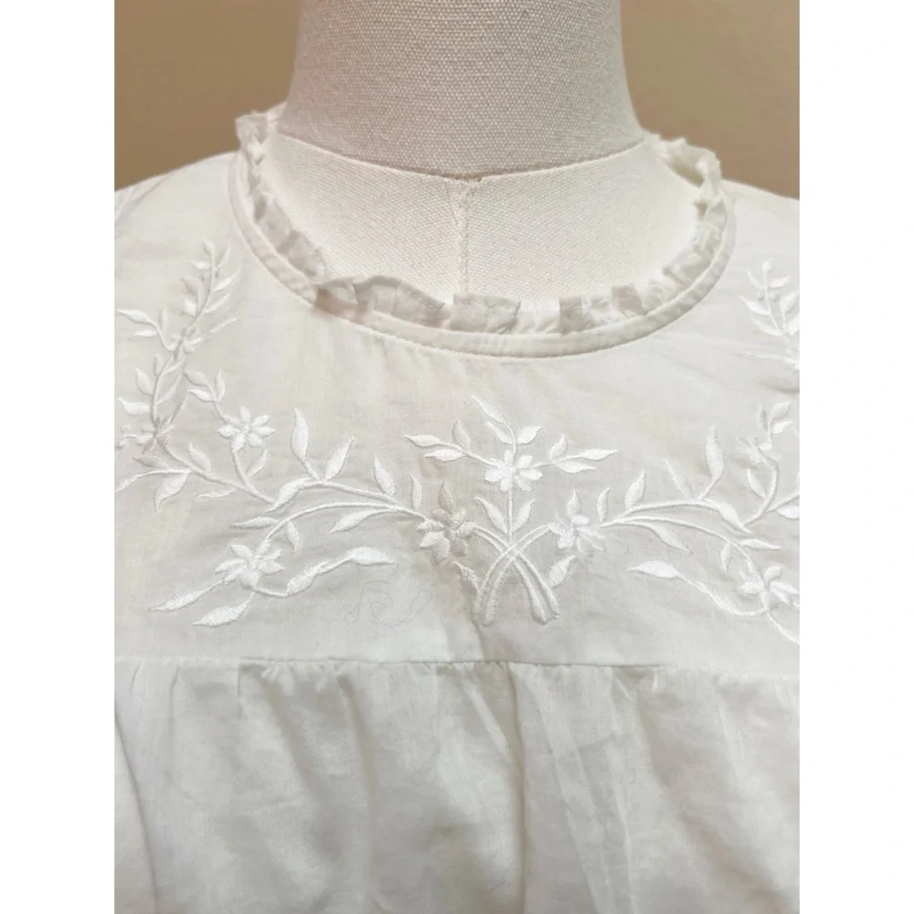 REFORMATION Organic Cotton Peasant Blouse